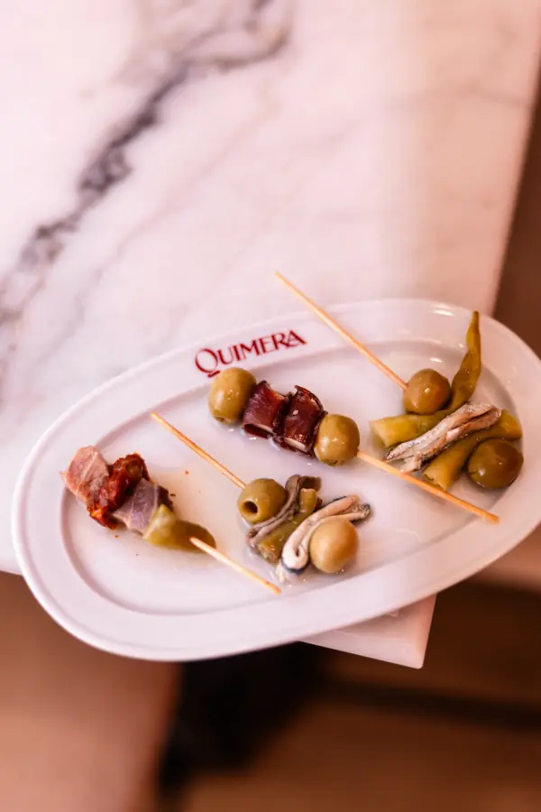 Plato de gildas variadas de Taberna Quimera